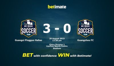 Guangxi Pingguo Haliao vs Guangzhou FC Förutsägelse, odds och speltips 2023-08-26