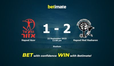 Hapoel Azor vs Hapoel Hod Hasharon Förutsägelse, odds och speltips 2023-09-22