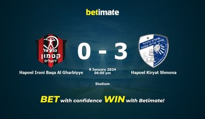 Hapoel Ironi Baqa Al Gharbiyye vs Hapoel Kiryat Shmona Förutsägelse, odds och speltips 2024-09-01