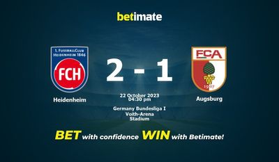 Heidenheim vs Augsburg förutsägelse, odds och speltips 2023-10-22