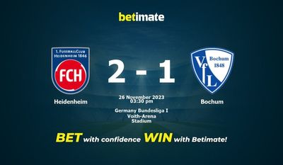 Heidenheim vs Bochum Förutsägelse, odds och speltips 2023-11-26