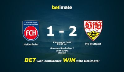 Heidenheim vs VfB Stuttgart förutsägelse, odds och speltips 2023-11-05