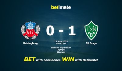 Helsingborg vs IK Brage Förutsägelse, odds & speltips 2025-05-13