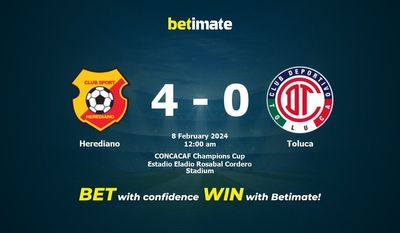 Herediano vs Toluca förutsägelse, odds och speltips 2024-07-02