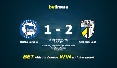 Hertha Berlin II vs Carl Zeiss Jena Förutsägelse, odds och speltips 2023-09-16