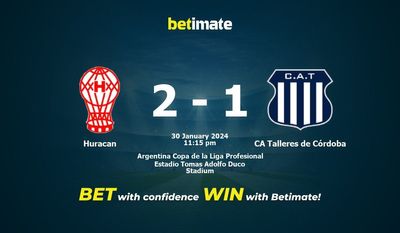 Huracan vs CA Talleres de Córdoba Förutsägelse, odds och speltips 2024-01-30