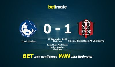 Ironi Nesher vs Hapoel Ironi Baqa Al Gharbiyye Förutsägelse, odds och speltips 2023-09-28