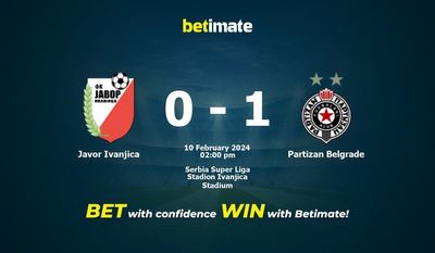 Javor Ivanjica vs Partizan Belgrad Förutsägelse, odds och speltips 2024-10-02