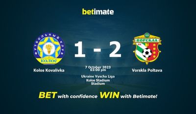 Kolos Kovalivka vs Vorskla Poltava Förutsägelse, odds och vadslagningstips 2023-07-10