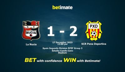 La Nucia vs SCR Pena Deportiva Prognos, odds & Speltips 2023-12-17