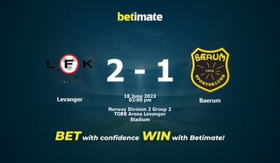 Levanger vs Baerum förutsägelse, odds och speltips 2023-06-18