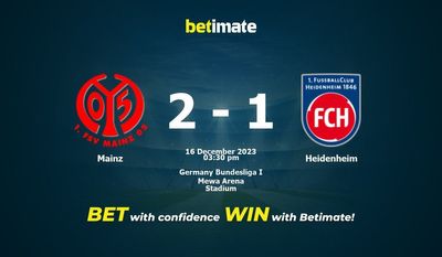 Mainz vs Heidenheim Förutsägelse, odds och vadslagning 2023-12-16