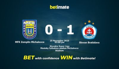 MFK Zemplin Michalovce vs Slovan Bratislava Förutsägelse, odds och speltips 2023-11-25