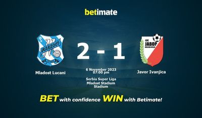 Mladost Lucani vs Javor Ivanjica Förutsägelse, odds och speltips 2023-11-06