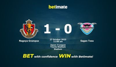 Nagoya Grampus vs Sagan Tosu förutsägelse, odds och speltips 2023-10-27