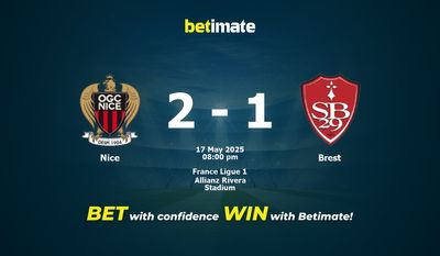 Nice vs Brest Förutsägelse, Odds & Speltips 17/05/2025