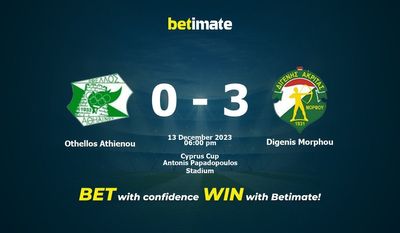 Othellos Athienou vs Digenis Morphou Förutsägelse, odds och vadslagning 2023-12-13