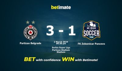 Partizan Belgrad vs FK Zeleznicar Pancevo Förutsägelse, odds och speltips 2024-02-03