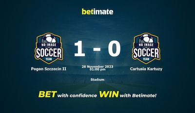 Pogon Szczecin II vs Cartusia Kartuzy Förutsägelse, odds och speltips 2023-11-26