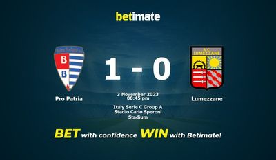 Pro Patria vs Lumezzane förutsägelse, odds och vadslagning 2023-11-03