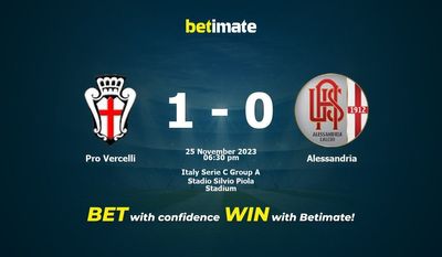 Pro Vercelli vs Alessandria Förutsägelse, odds och vadslagning 2023-11-25