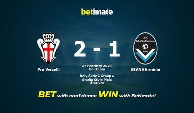 Pro Vercelli vs GIANA Erminio förutsägelse, odds och speltips 2024-02-17