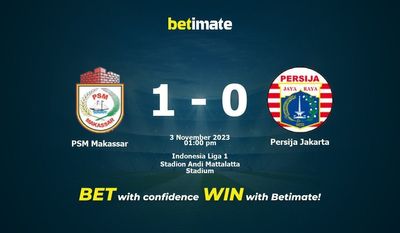 PSM Makassar vs Persija Jakarta förutsägelse, odds och speltips 2023-11-03