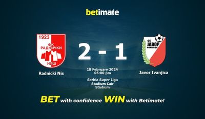 Radnicki Nis vs Javor Ivanjica Förutsägelse, odds och vadslagning 2024-02-18