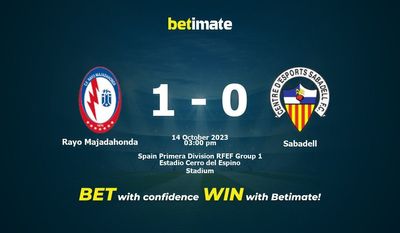 Rayo Majadahonda vs Sabadell förutsägelse, odds och vadslagning 2023-10-14