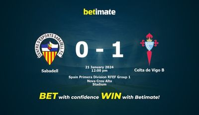 Sabadell vs Celta de Vigo B Förutsägelse, odds och speltips 2024-01-21