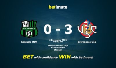 Sassuolo U19 vs Cremonese U19 Förutsägelse, odds och speltips 2023-06-12