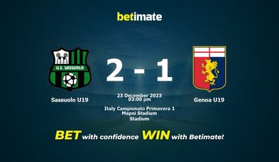Sassuolo U19 vs Genoa U19 Förutsägelse, odds och vadslagning 2023-12-23