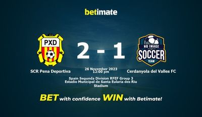 SCR Pena Deportiva vs Cerdanyola del Valles FC Förutsägelse, odds och speltips 2023-11-26
