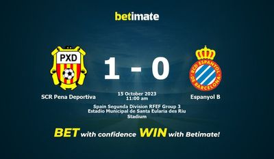 SCR Pena Deportiva vs Espanyol B förutsägelse, odds och vadslagning 2023-10-15