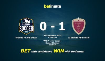 Shabab Al Ahli Dubai vs Al Wahda Abu Dhabi Förutsägelse, odds och speltips 2023-09-29