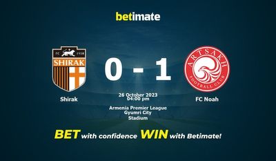 Shirak vs FC Noah Förutsägelse, odds och speltips 2023-10-26