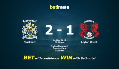 Stockport vs Leyton Orient Förutsägelse, odds och speltips 14/05/2025