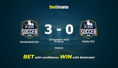 Sunderland U21 vs Derby U21 Förutsägelse, odds och speltips 2023-09-25