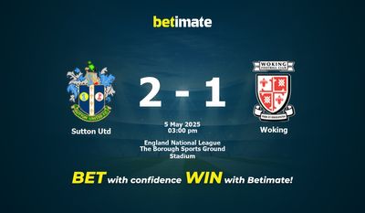 Sutton Utd vs Woking Förutsägelse, odds och speltips 05/05/2025