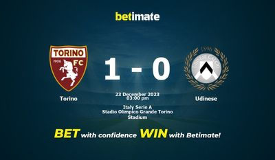 Torino vs Udinese förutsägelse, odds och speltips 2023-12-23