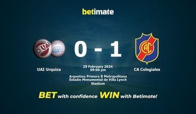 UAI Urquiza vs CA Colegiales förutsägelse, odds och speltips 2024-02-25