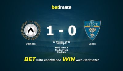 Udinese vs Lecce förutsägelse, odds och speltips 2023-10-23