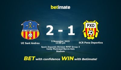 UE Sant Andreu vs SCR Pena Deportiva Förutsägelse, odds och speltips 2023-11-05