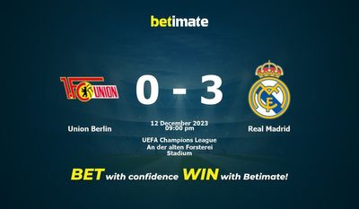 Union Berlin vs Real Madrid Förutsägelse, odds och speltips 2023-12-12