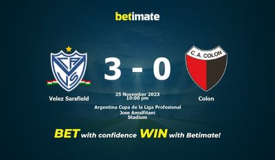 Velez Sarsfield vs Colon Prediction, Odds & Betting Tips 2023-11-25