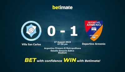 Villa San Carlos vs Deportivo Armenio Förutsägelse, odds och speltips 2023-08-27