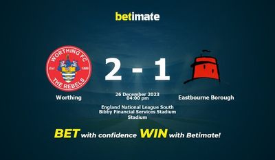 Worthing vs Eastbourne Borough Förutsägelse, odds och speltips 2023-12-26