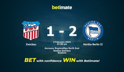 Zwickau vs Hertha Berlin II Förutsägelse, odds och speltips 2024-02-02