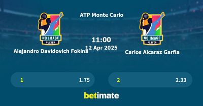 Alejandro Davidovich Fokina vs Carlos Alcaraz Garfia Prediction, Tennis Odds & Betting Tips 12/04/2025