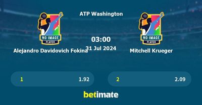 Alejandro Davidovich Fokina vs Mitchell Krueger Prediction, Tennis Odds & Betting Tips 31/07/2024